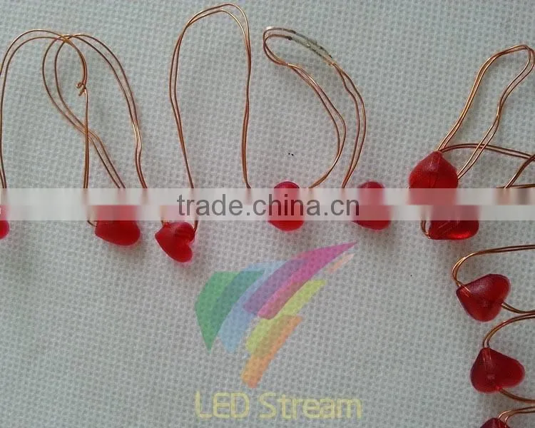HeartShaped Theme 3AA Battery Powered 3M 30 LED Copper String Fairy Lights Happy Valentines' Day Lighting