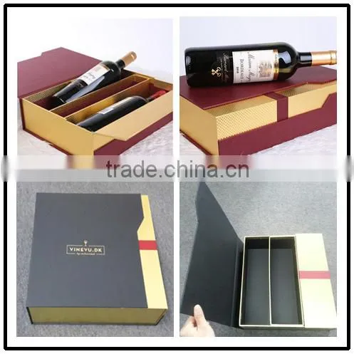 Fancy folding cardboard wine box