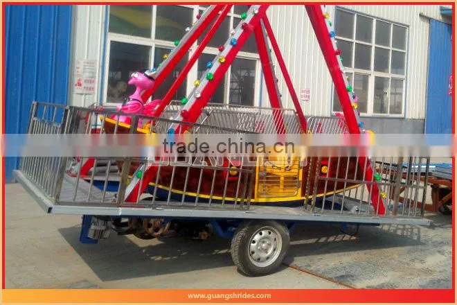 Cheap price for foreign clients ! Outdoor mobile mini pirate ship kiddy play amusement rides with trailer