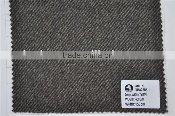 Wholesale super fine flannel woolen wool twill fabric for winter coats