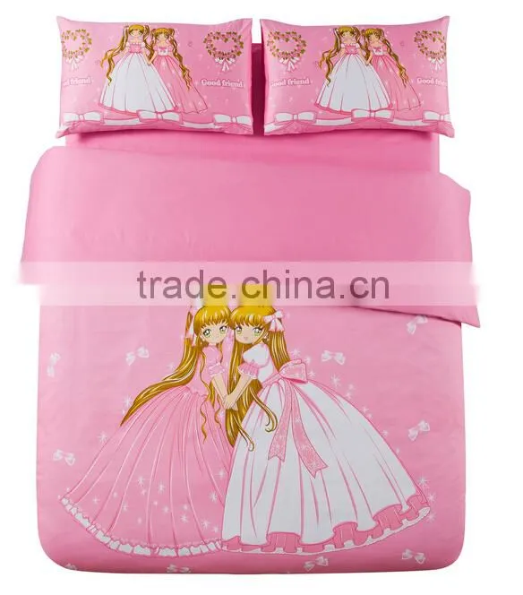 high quality cotton bedding set, embroidery and printing