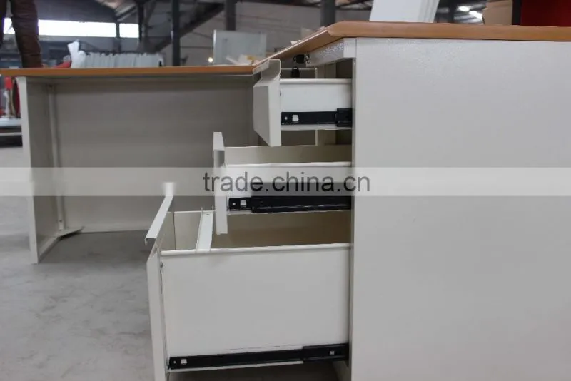 High quality cheap stainless steel double sided office desk with drawers