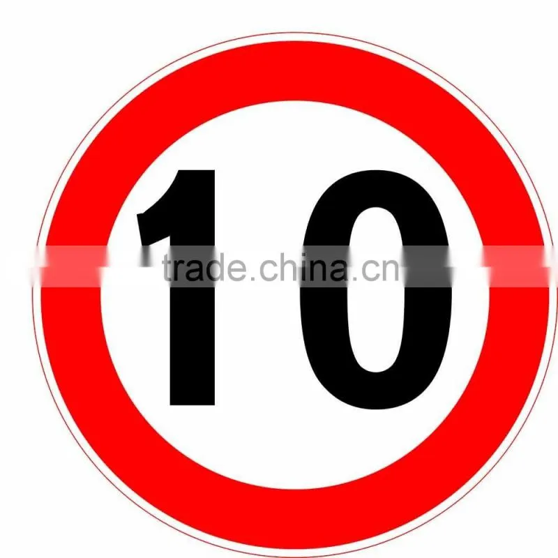 Reflective adhesive 10 yard limit Road sign