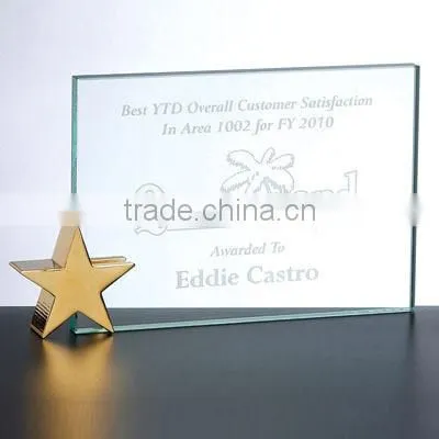high quality crystal award plaque office gift