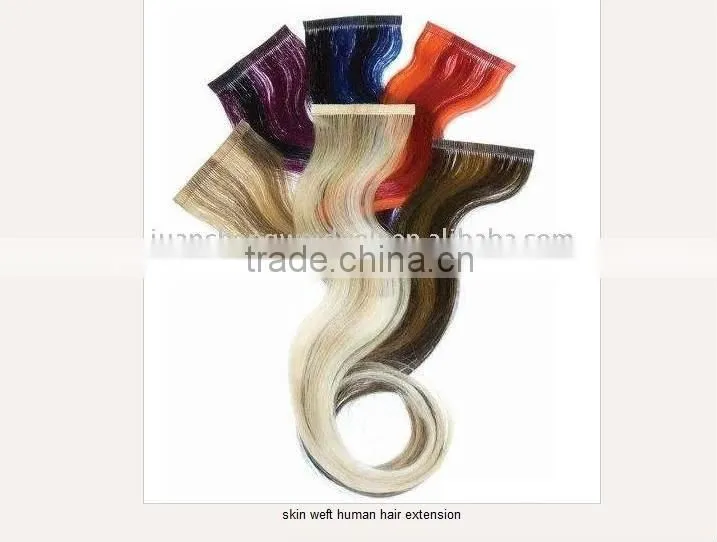 variety colors and lengths skin weft remy virgin hair weaving on sale