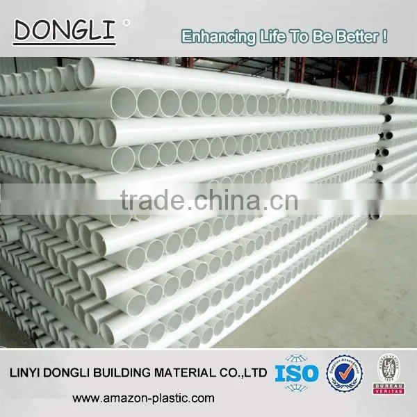 ISO4422 GB/T standard hard pvc water pipe u-pvc water flow tube 200mm