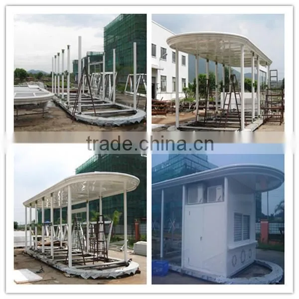 Modern Style Stainless Steel or Aluminum Bus Stop Shelter with Waiting Chair for City / Town Construction