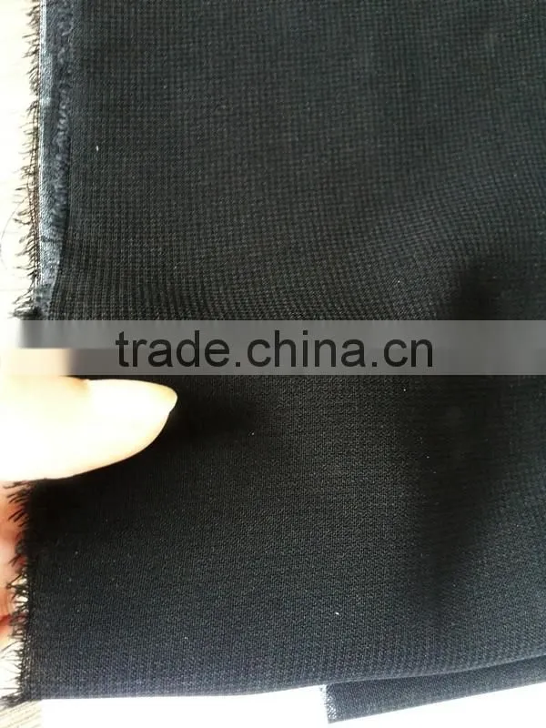 Formal Black Chiffon Fabric Arabic Wool Chiffon