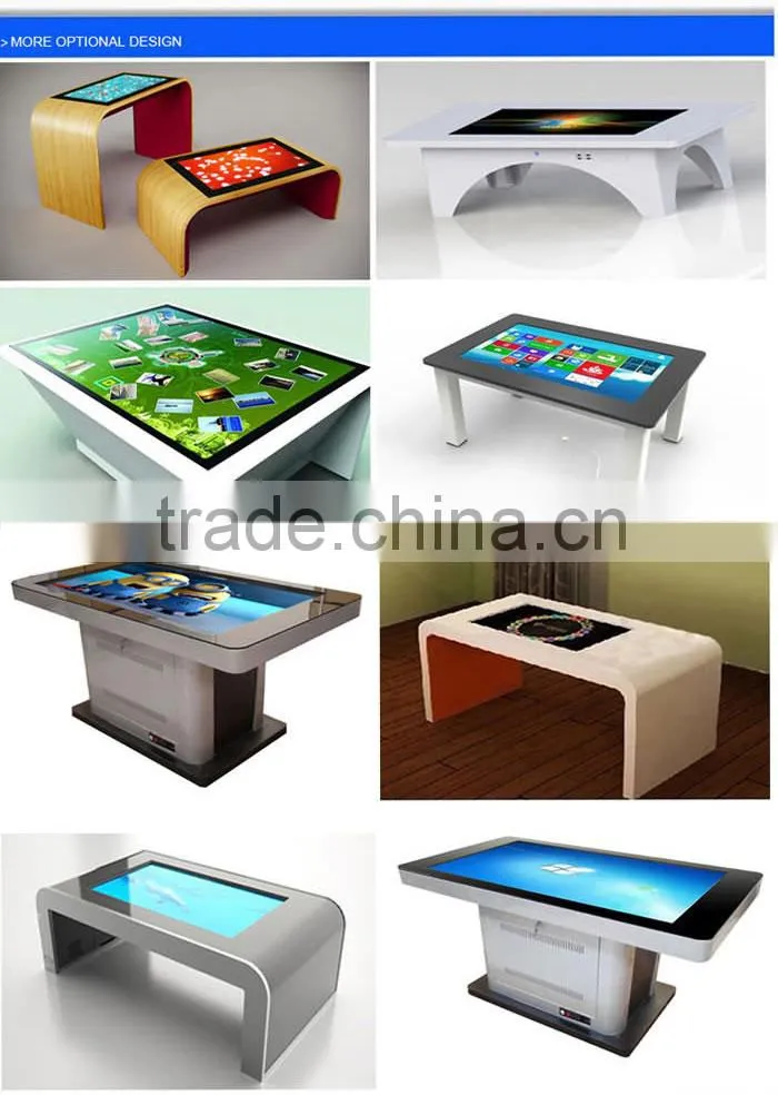 32 inch 42 inch 46 inch touch screen coffee table with wifi/lan/pc/3g/game table (chestnuter)