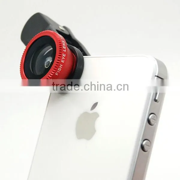 3 in 1 fish eye +macro +wide angle lens for mobile phone