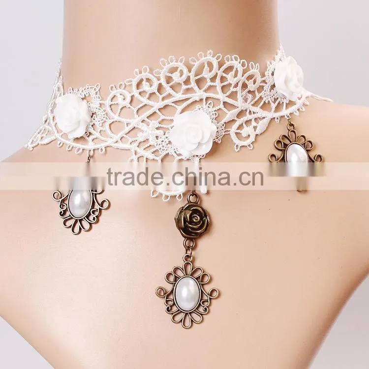 lace fashion indian jewelry set, cheap necklace and earring sets