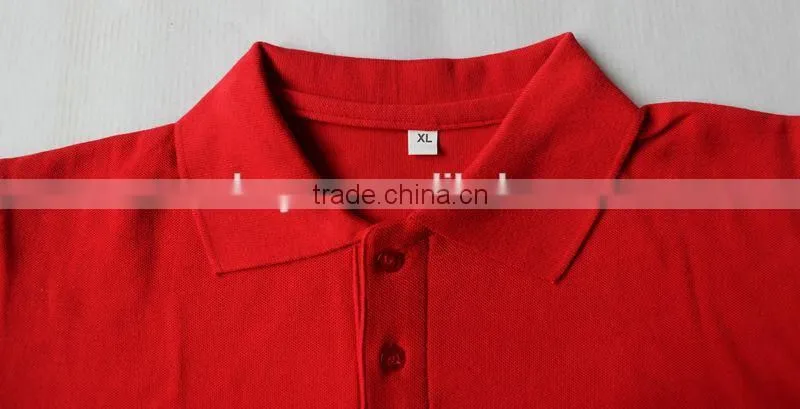 Custom Red Color polo t shirt with your own logo ,one color logo t shirt