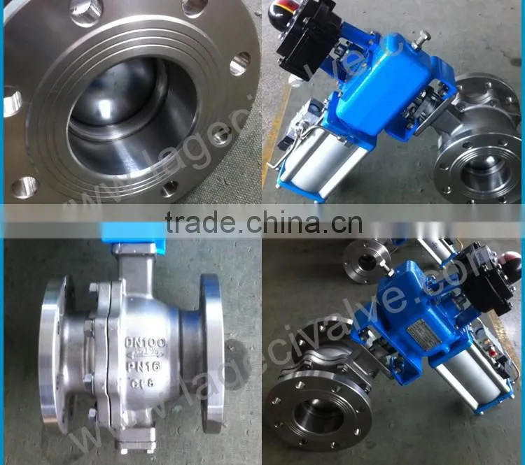 316 Pneumatic Flanged Cut-Off O-Type ball valve