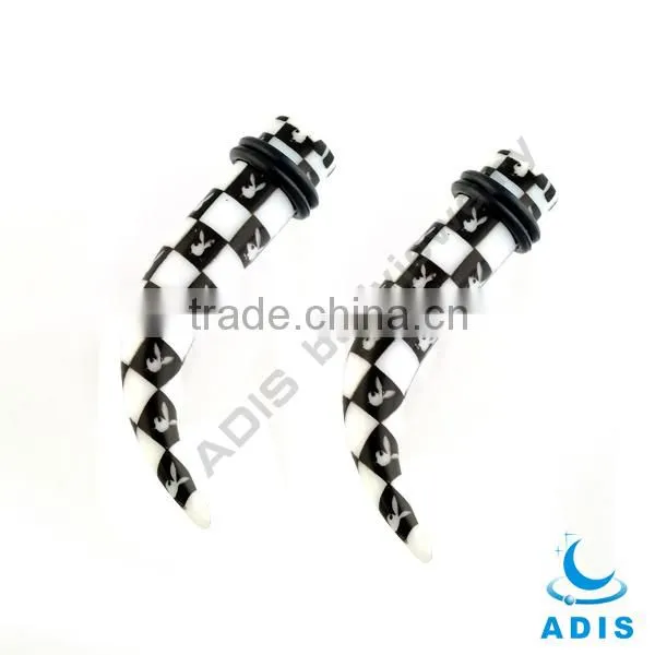 UV acrylic ear taper plugs jewelry with pretty color