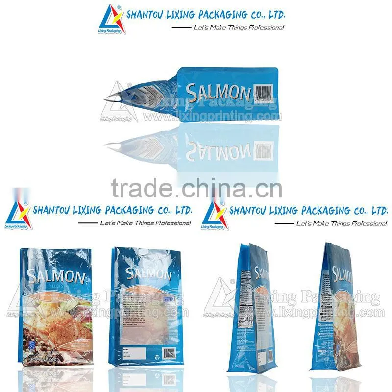 Quad seal salmon packaging bag