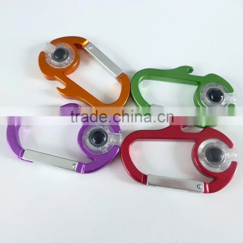 LED carabiners metal bottle opener