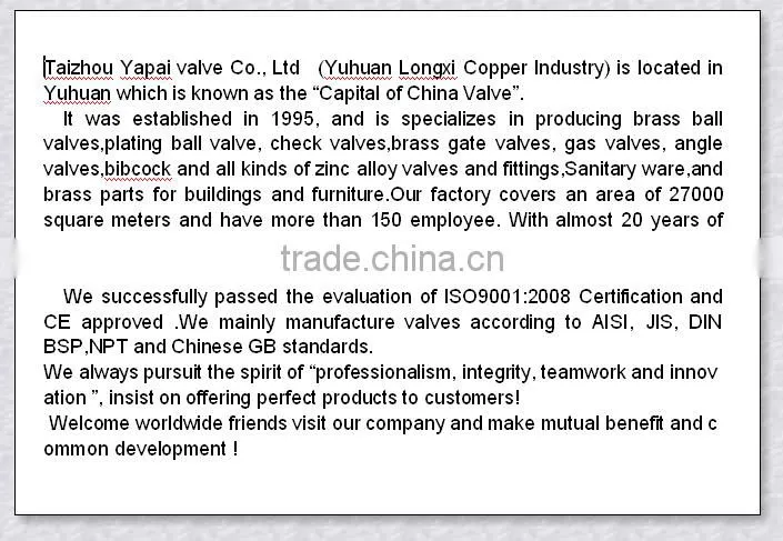 China factory supply Brass ppr pipe ball valve