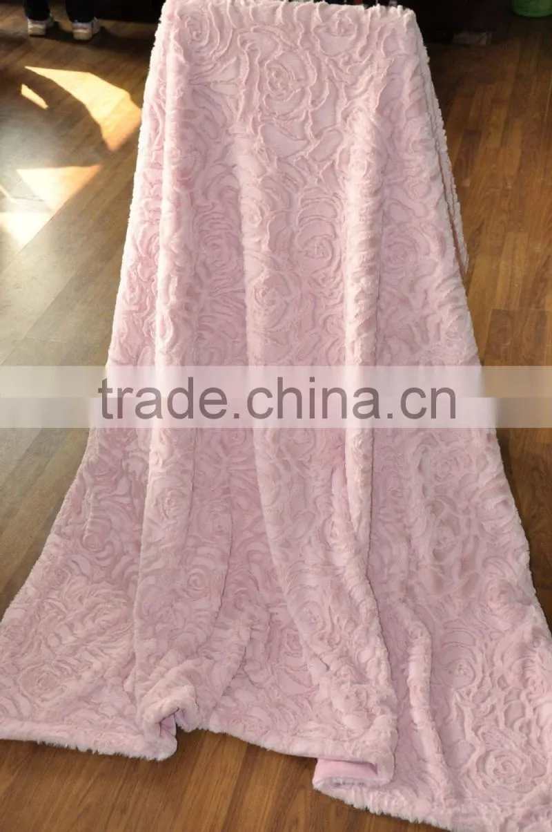 soft minky rose blanket