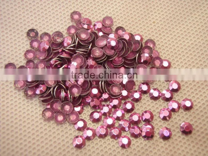 korean quality hot fix rhinestuds ,iron-on rhinestuds, purple color