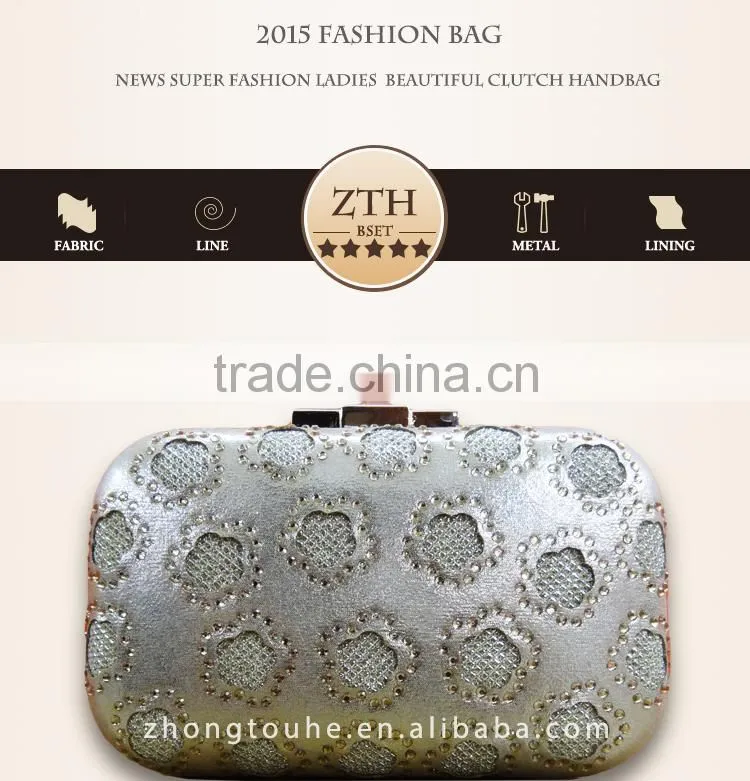 2015 high quality upscale evening clutch bag