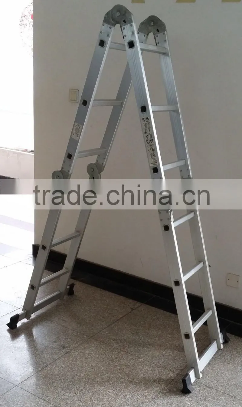 2014 hot sales Aluminium multi-purpose ladder with 4*3 steps 3.7m height