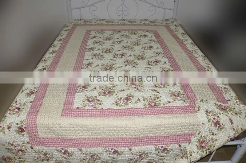 Elegant microfiber printed bedding set /bedspread set