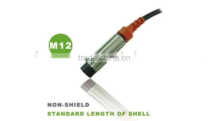F3C Series M12 Inductive Sensors, Cylinder Shape Inductance Sensor, PNP/NPN, Flush/Non-flush