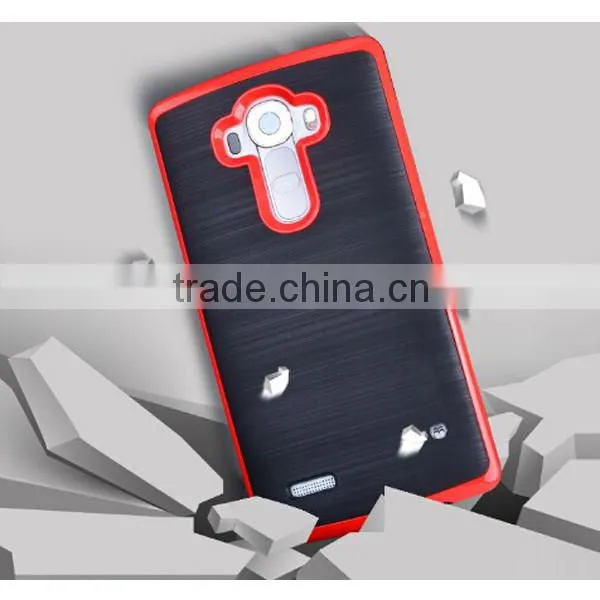 C&T Heavy Duty Brushed Metal Texture Hybrid Dual Layer Slim Protector Case Cover for LG G4