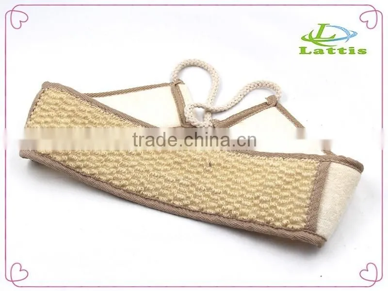 Back scrubber bath strap, sisal bath belt