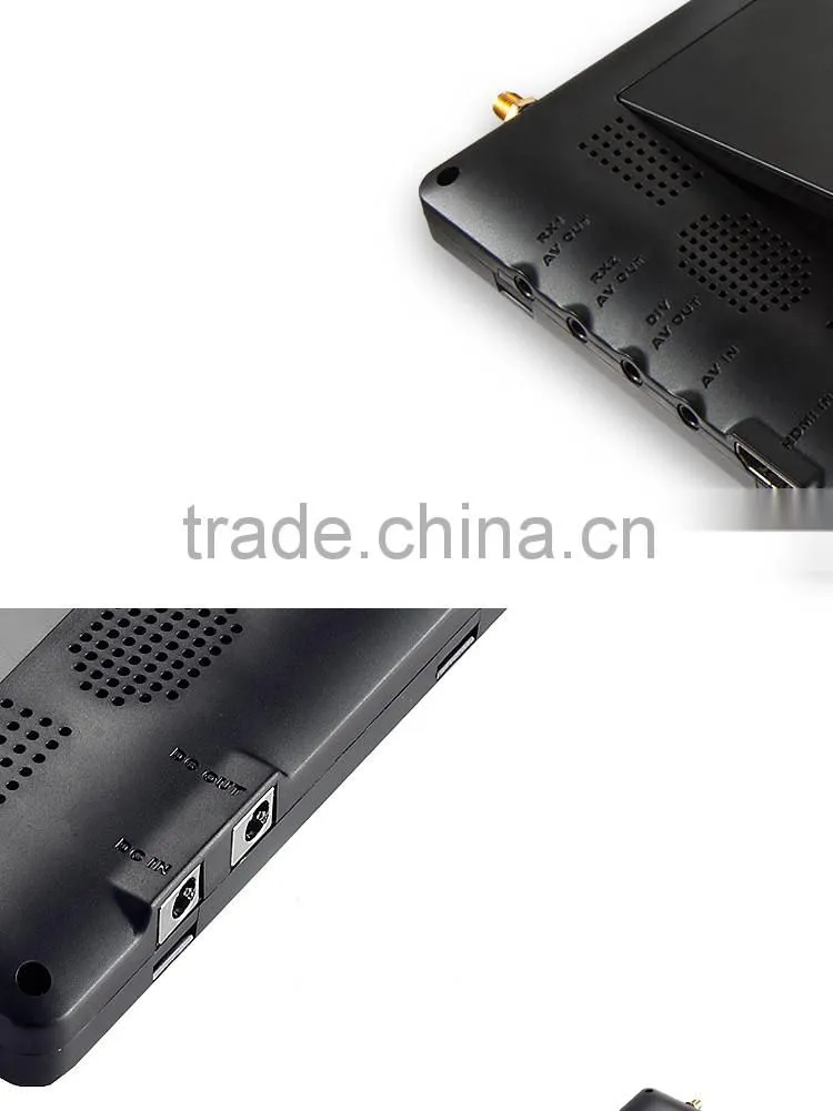 C465 7 inch High resolution 1024x600 HD monitor built in battery and dual receiver for dji phantom