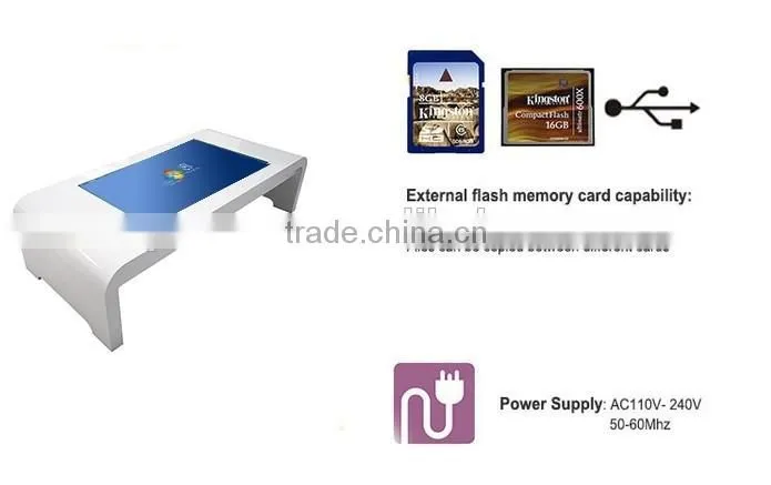 46inch touchscreen information table kiosk with windows OS