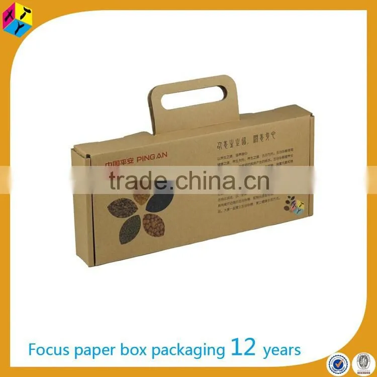 custom recycled corrugated box with handle