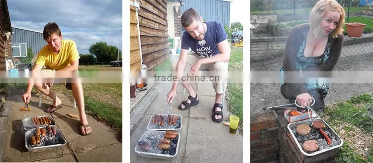 Easy to Use 25*31*5 cm Instant BBQ Grills Smokers