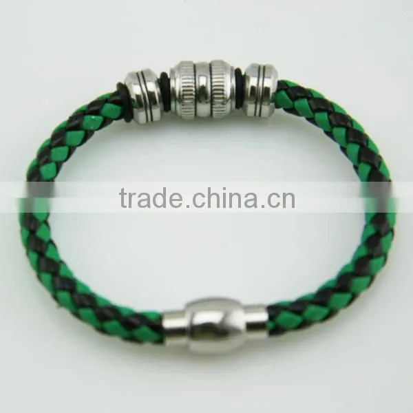 Magnetic bracelet mens PU leather bracelet-BL6967