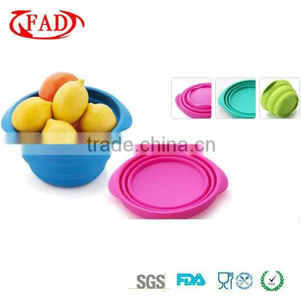 100%Eco-Friendly Foldable Silicone Basket Promotion Wholesale,Kitchen Tool