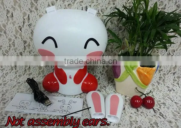 2014 Portable LED Lamp, touchable night light, Living room Desk Lamp, Rechargeable Rabbit touch table lamp.