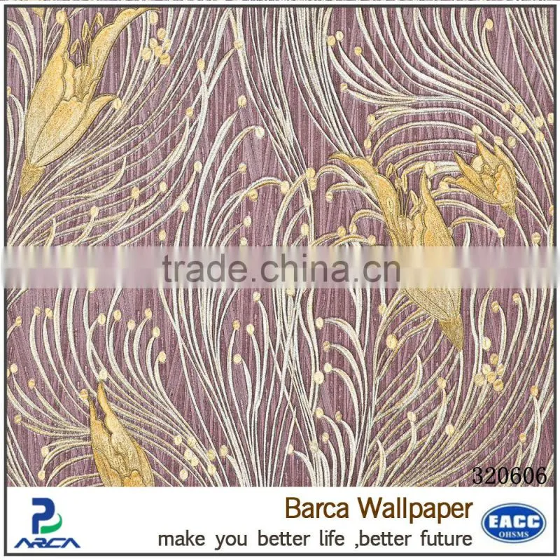 high quality pvc wallpaper for solvent printing