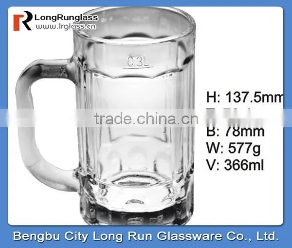 LongRun 8oz clear transparent drinkware custom classical design glass cup wholesale