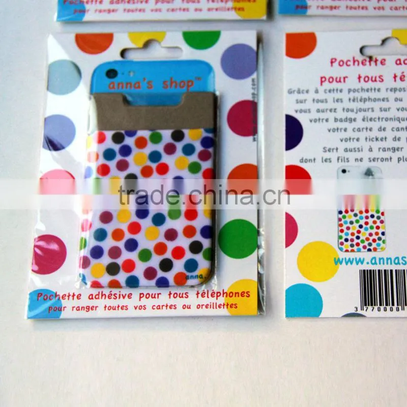 lycra phone sticker card holder for all phones