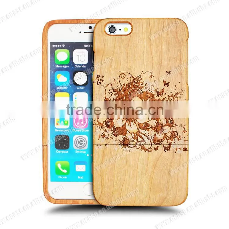 Luxury mobile phone case made of cherry wood for iphone 4s case.