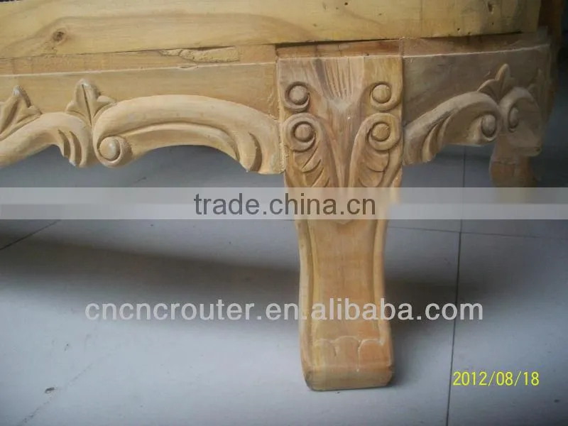 Jinan woodworking cnc machine 3d for sale with the rotary clamp on front of the vacuun table