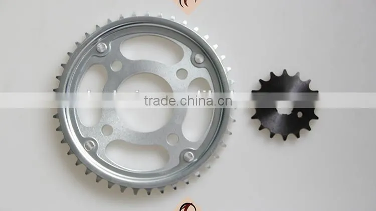 HIGH QUALITY 45 STEEL 40MN 428H/122L-47T/14T motorcycle chain and sprocket