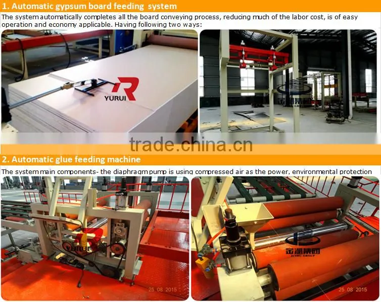 small capacity gypsum ceiling board making machine/pvc laminated gypsum ceiling board making machine