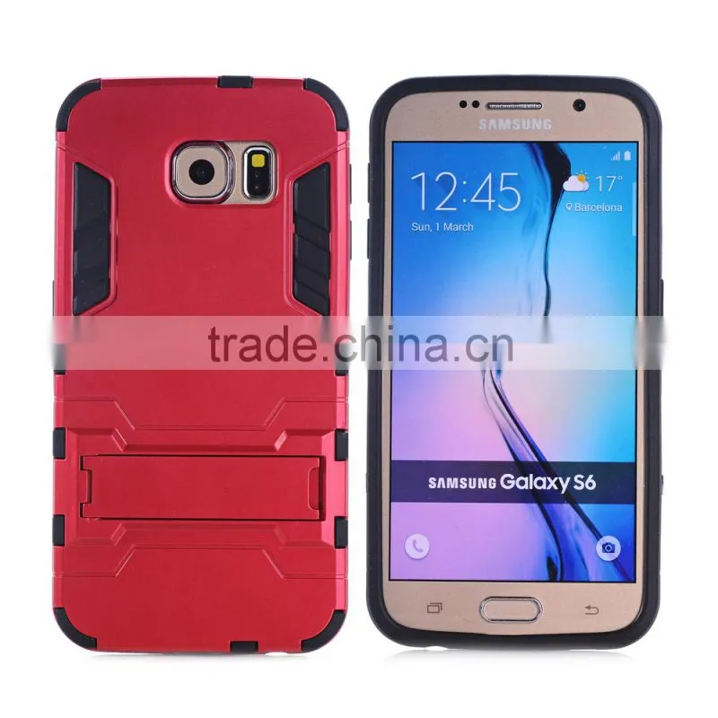 Hard hybrid silicone+pc case for Samsung Galaxy S6 armor case,for Samsung Galaxy S6 case