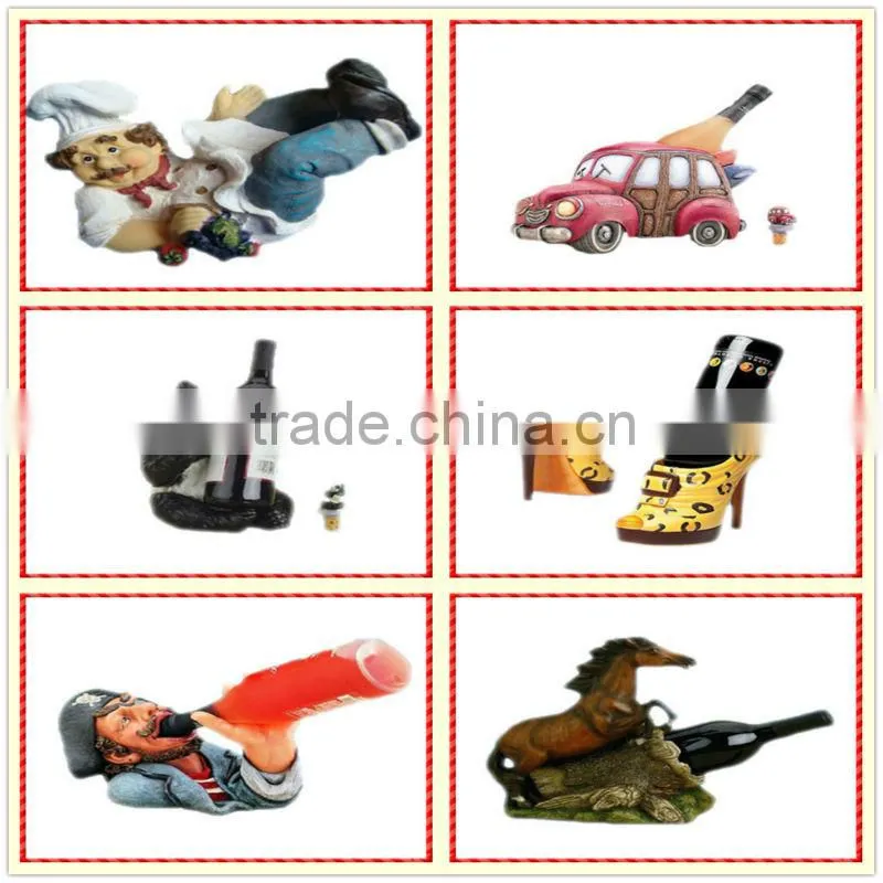 2014 funny resin custom chef figurine Wine Menu Holder