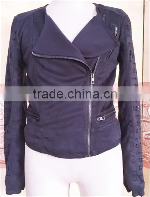 Latest girl and Women Winter Turn Down Collar Suede Leather Jacket