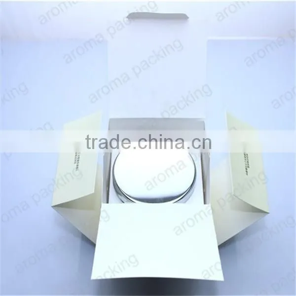 wholesale recycled paper flat candle packing box with customer logo printed