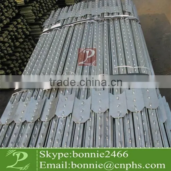 High quality Green painted Round fence post