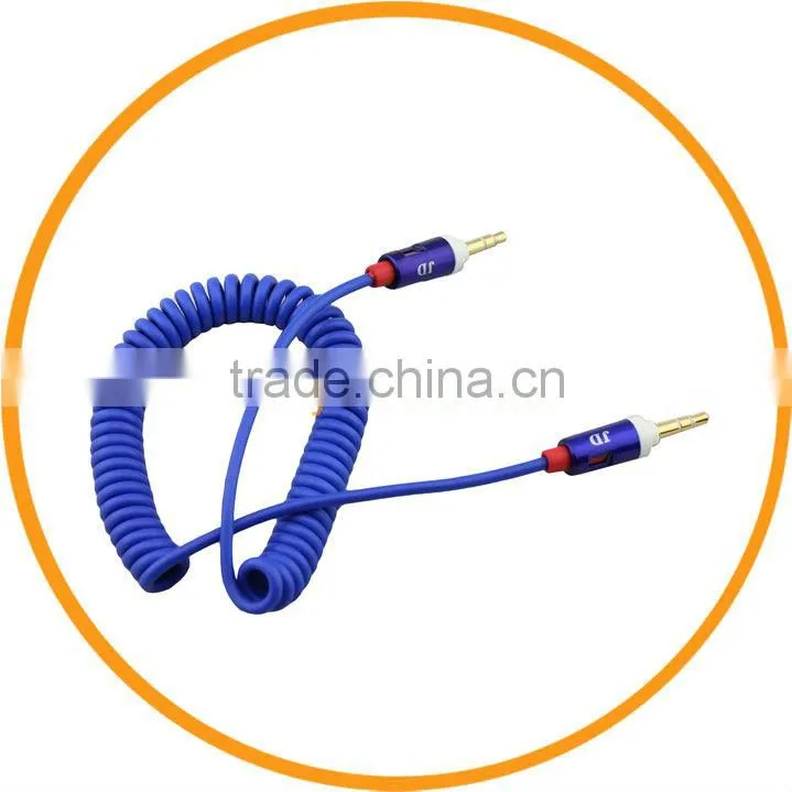 2M 6.5FT Flexible Spring 3.5mm Car Jack Male Extend Stereo Audio AUX Cable from dailyetech