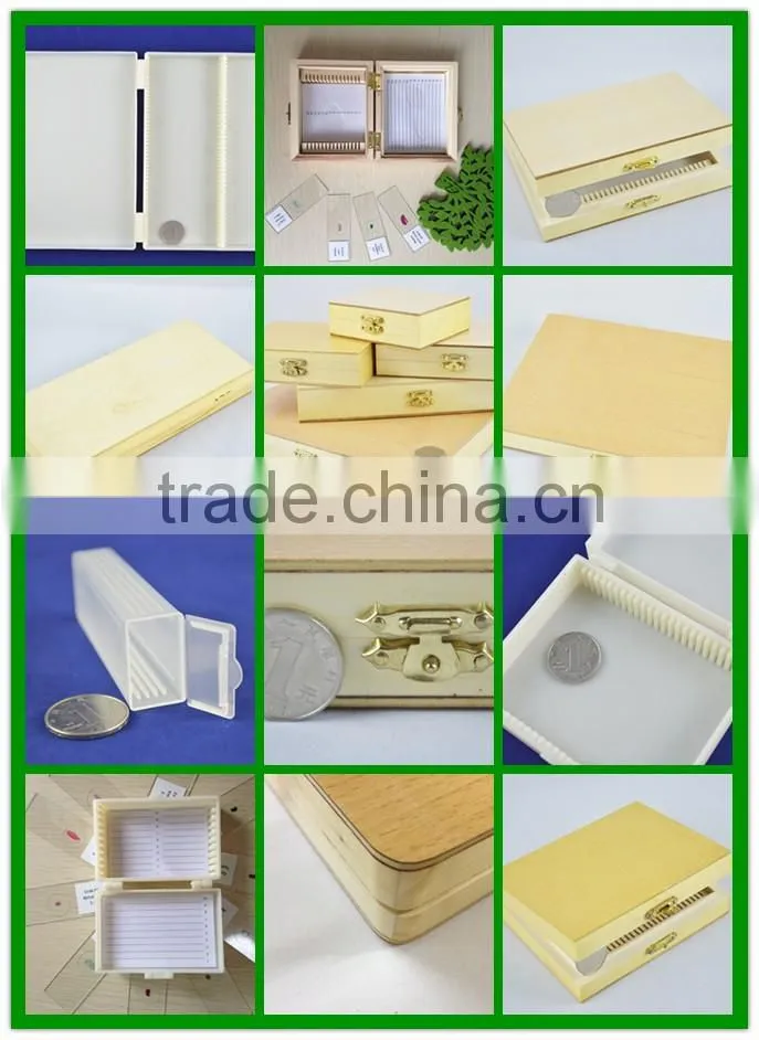 Factory supplier 50 pieces biology slides plastomer box